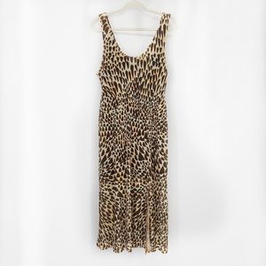 Topshop Cheetah Spot Print Midi Tank Top Dress
